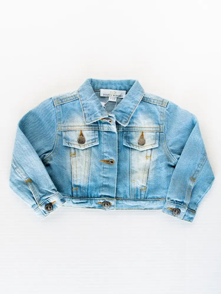 Kids cropped 2025 denim jacket