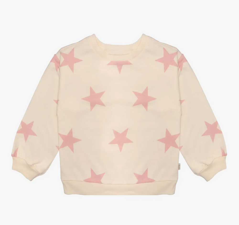 Frankie Sweatshirt in Signature Pink Stars