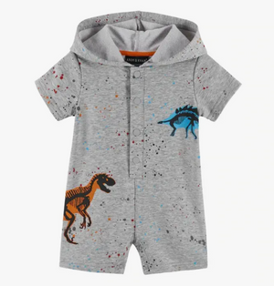 
            
                Load image into Gallery viewer, Hooded Romper - Heather Grey
            
        