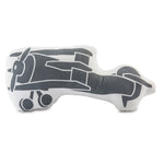 Gray Airplane Cut Out Pillow