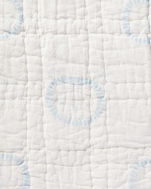 Light Blue Lion Baby Quilt