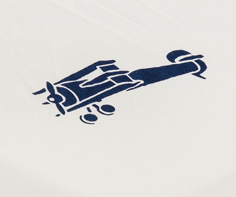 Navy Airplane Crib Sheet