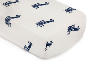 Navy Airplane Crib Sheet