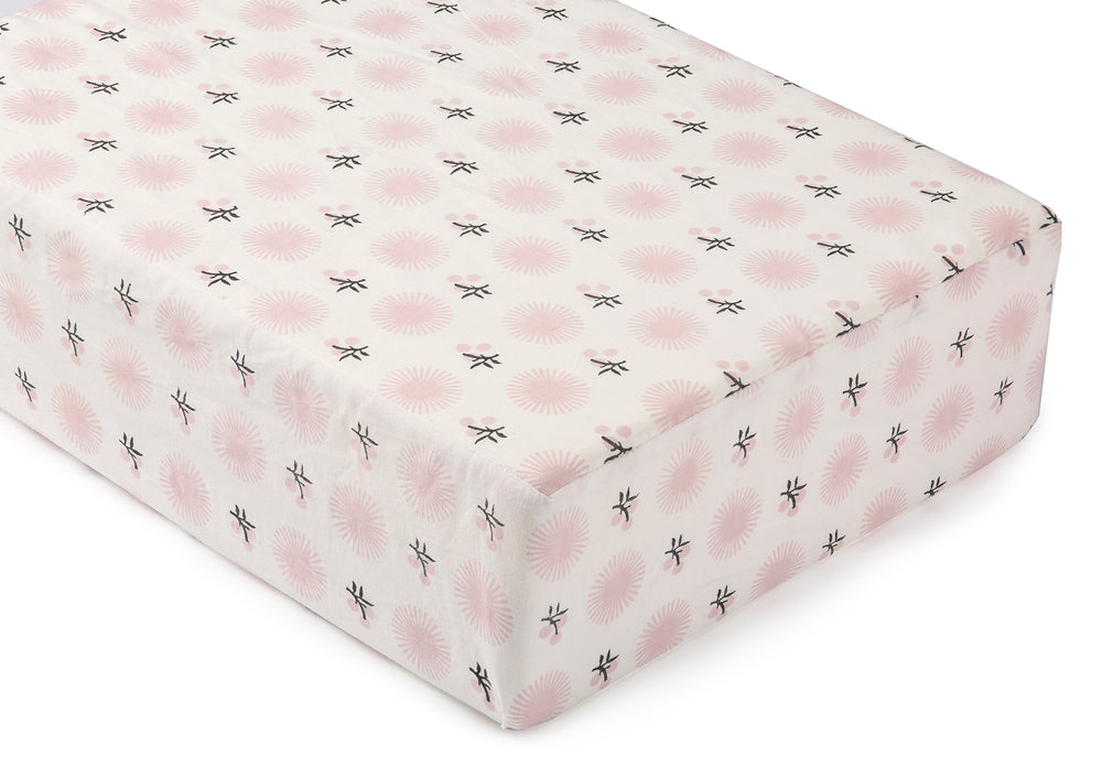 Pink Chunni Flower Crib Sheet