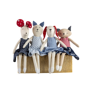 
            
                Load image into Gallery viewer, Maya Mouse Denim Doll
            
        