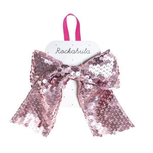 Super Sequins Bow Clip Pink by Rockahula Kids