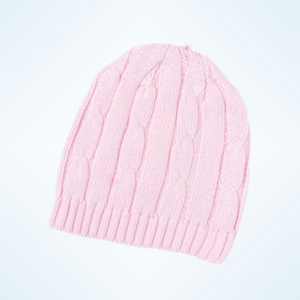 
            
                Load image into Gallery viewer, Pink Cable-Knit Beanie Hat
            
        