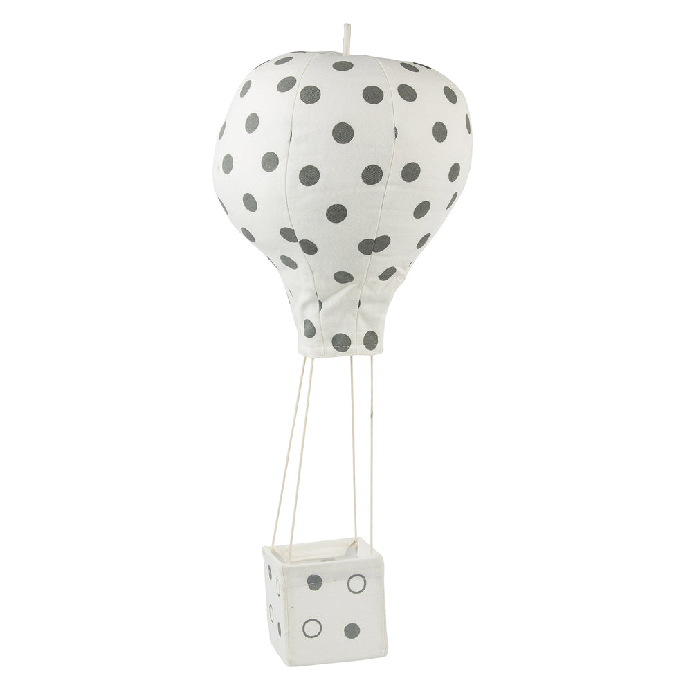Gray Polka Dot Hot Air Balloon Mobile